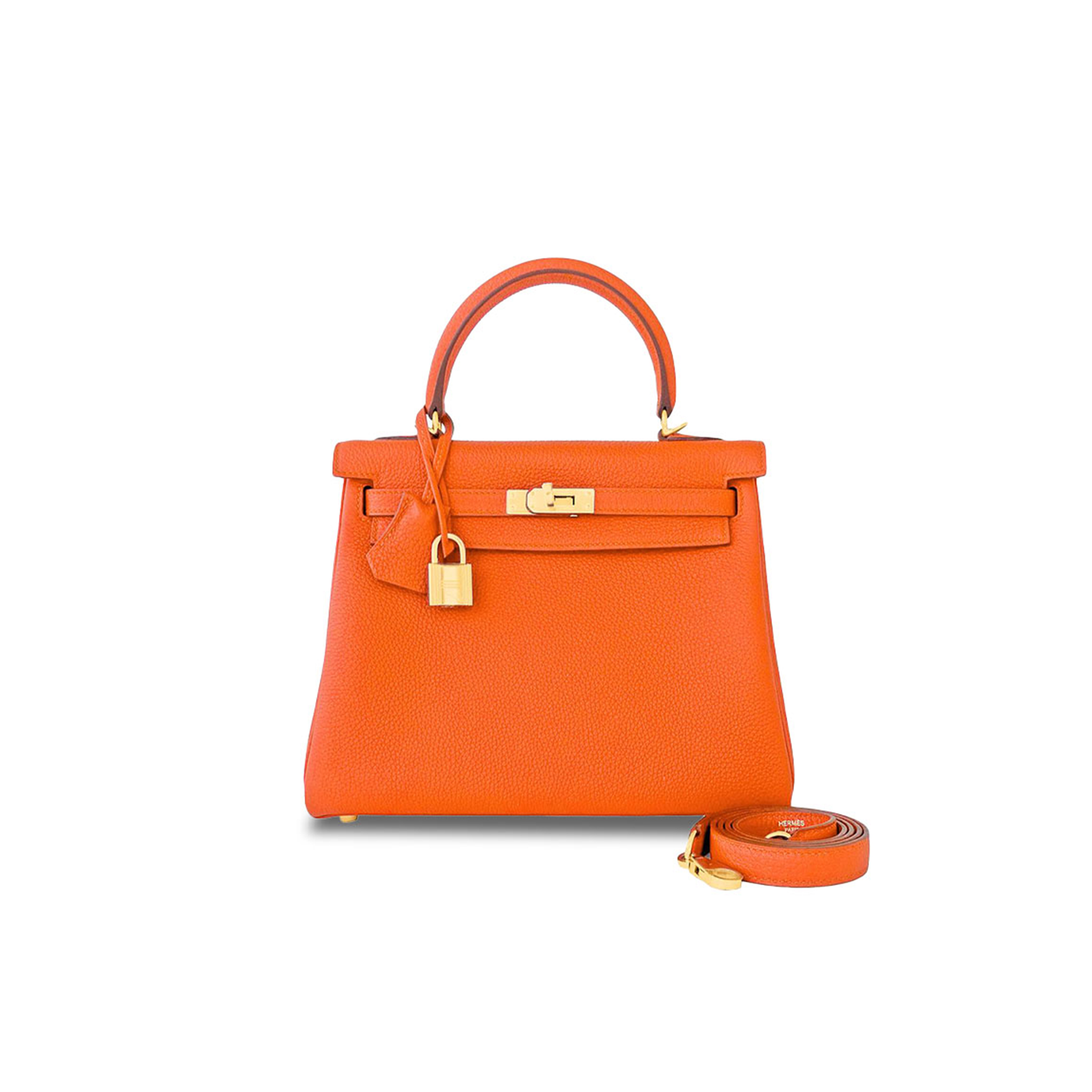 H**mes orange kelly 25 togo bag (25*17*7cm)